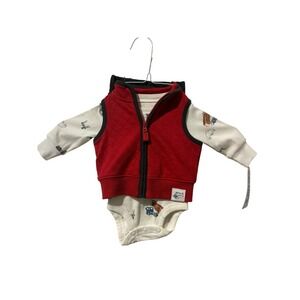 Carters Newborn Baby Boys‎ 3 Piece Outfit Set Bodysuit Pants Vest Cars Trucks